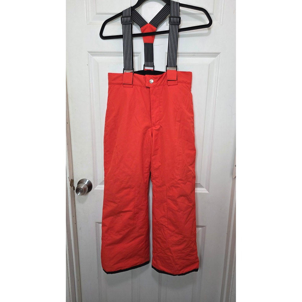 Noize Snow Pants‎ Kids Size 8 Orange Insulated Ski Bib Suspenders Winter Outdoor